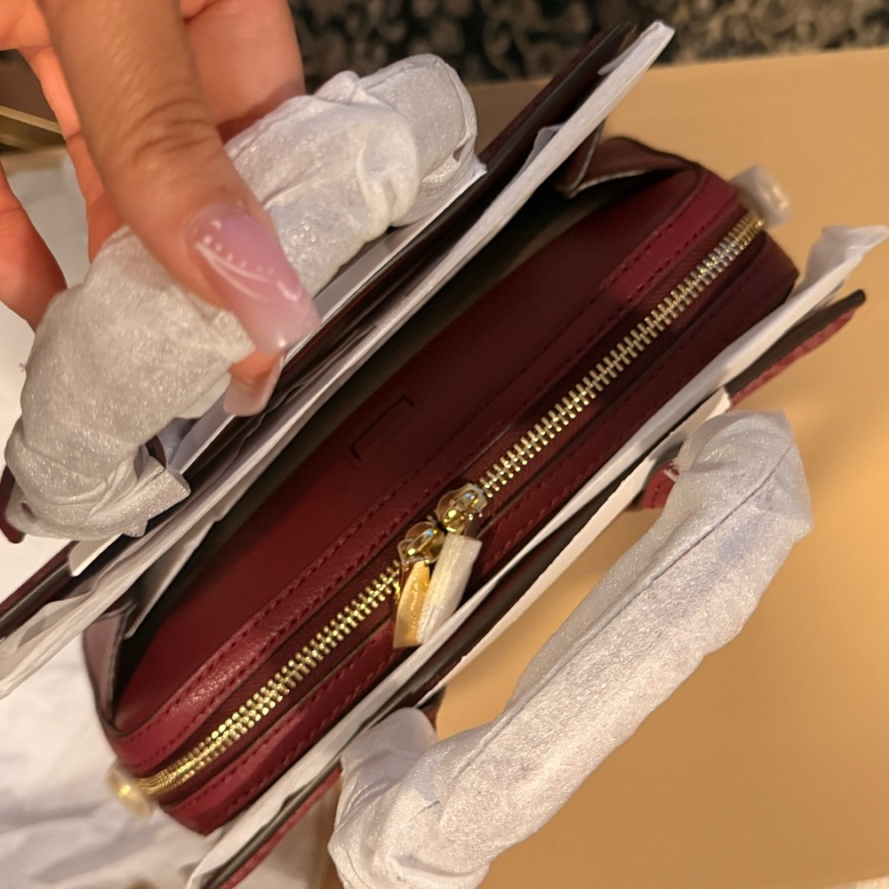 Michael Kors Burgundy Satchel with Gold Accents - Picture 5 of 9